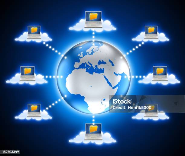 Computación En Nube Foto de stock y más banco de imágenes de Archivar documentos - Archivar documentos, Archivo, Blanco - Color