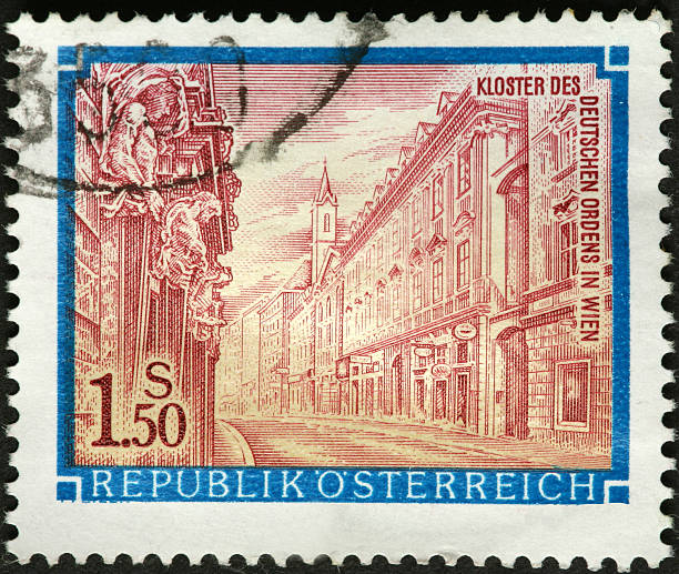 istock Vienna street scene on a postage stamp 182703431
