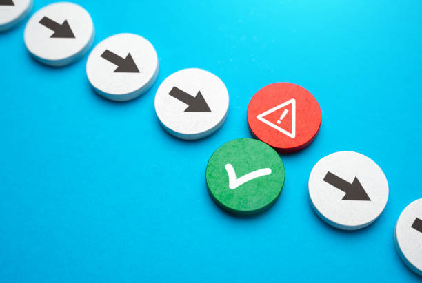 istock Continue or decline the offer. Make a choice. Choosing a further path, alternative options. Success or failure depends on choice. 1827035691