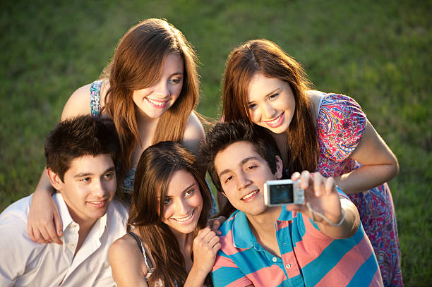 istock Lovely friends taking a picture 182703696