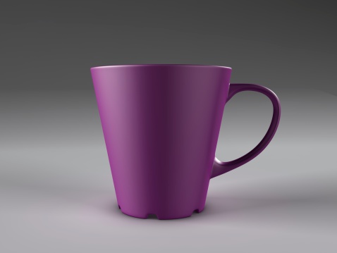 3D render of a purple Coffee/Tea mug.