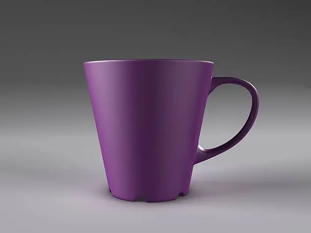 3D render of a purple Coffee/Tea mug.
