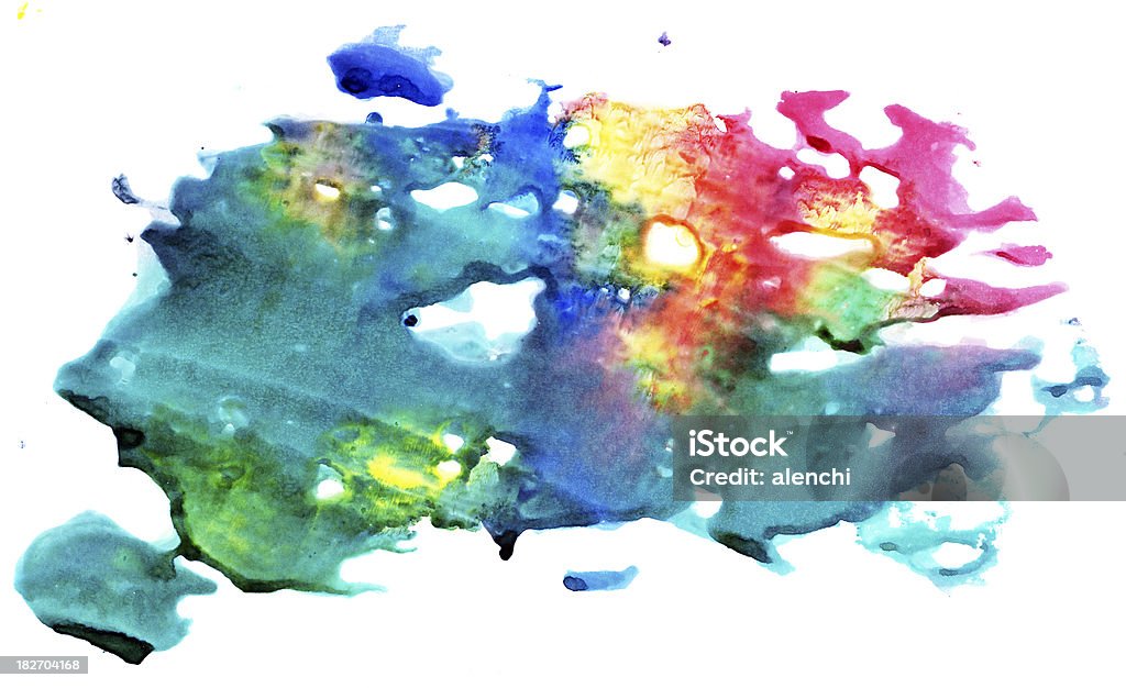 Aquarela multicolorida splash. - Foto de stock de Abstrato royalty-free