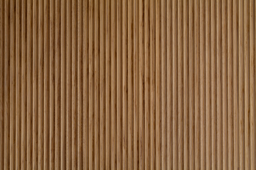 Wooden oak ribs on a panel
