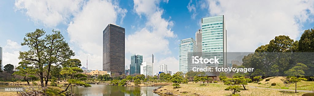 Tokio centrum wieżowce wieże punkty orientacyjne Kyoshibarikyo Shimbashi Shiodome panorama Japonii - Zbiór zdjęć royalty-free (Architektura)