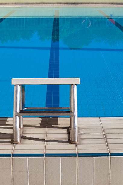 istock Starting block at swimming pool 182705663
