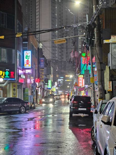 istock Rainy Korean Street View at Night 1827058284