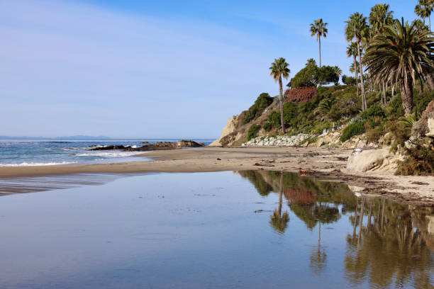 istock Tranquil bay with reflective lagoon on a clear day 1827065262