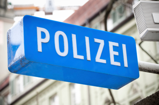 German police station sign - Polizei