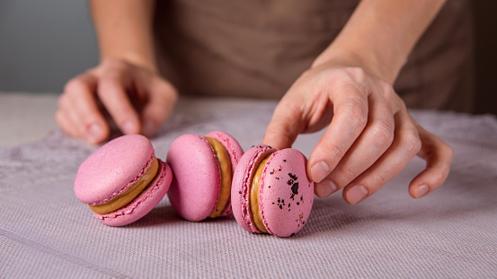 favorite refined goodies - macaroon desert for holiday table.