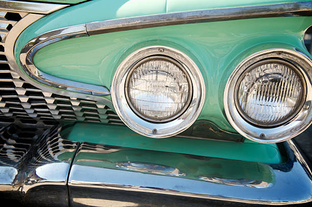 istock Full Frame Classic Antique Car Headlights 182706994