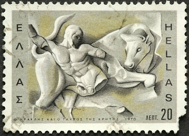 istock Greek man and bull 182707006