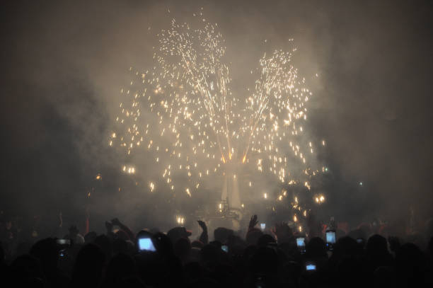 istock Cavallo di fuoco transl. Horse of fire fireworks display in Ripa 1827075337