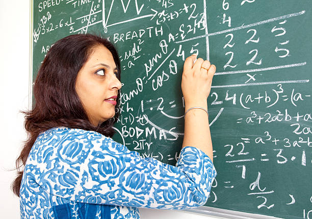 istock Young Indian Mathematics Teacher in a Classroom 182707806