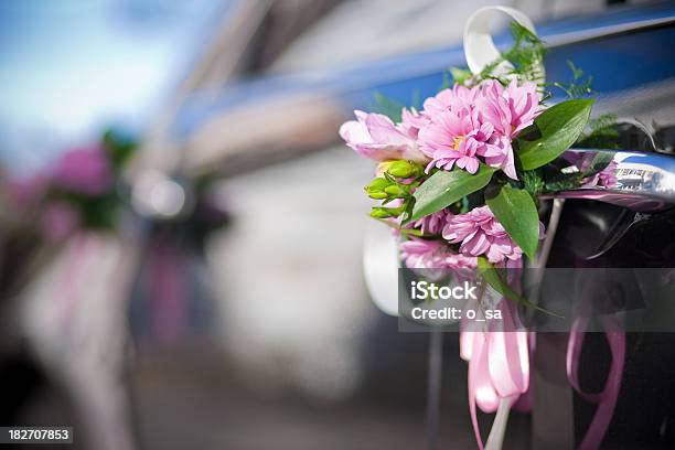 Decorated Wedding Car Stock Photo - Download Image Now - Car, Wedding, Ribbon - Sewing Item