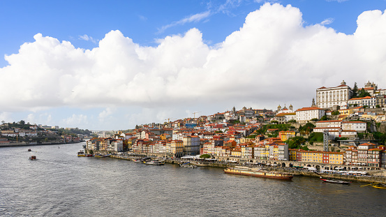 Porto is built on steep hills that rise from the northern bank of the river. The historic center of Porto, known as the Ribeira district, is a UNESCO World Heritage.