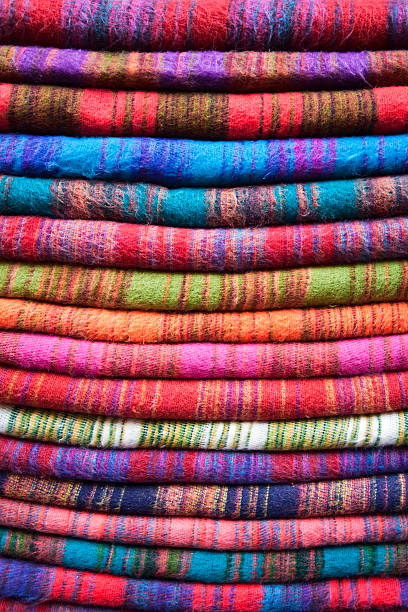 야크 울 - nepal bazaar kathmandu textile 뉴스 사진 이미지