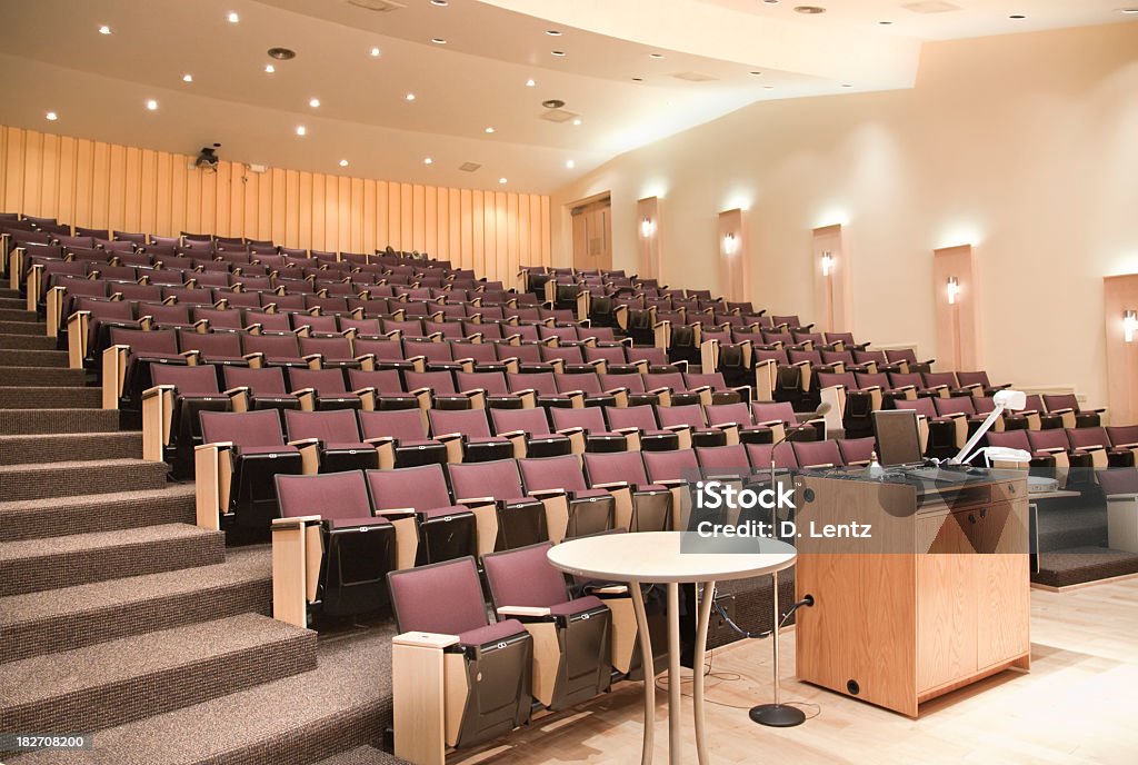 View from the stage of an empty lecture hall - Royalty-free Binnenopname Stockfoto