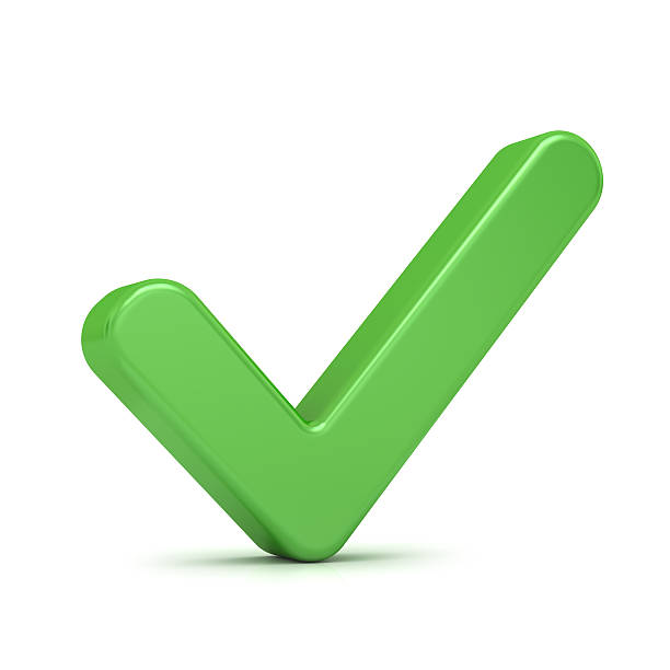 marca de verificación verde - yes checkbox expressing positivity success fotografías e imágenes de stock