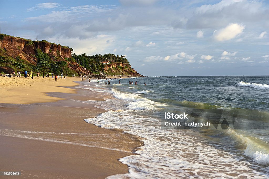 Praia de varkala - Foto de stock de Areia royalty-free