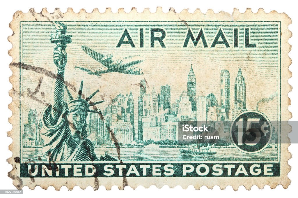 Vintage de timbres des États-Unis - Photo de D'autrefois libre de droits