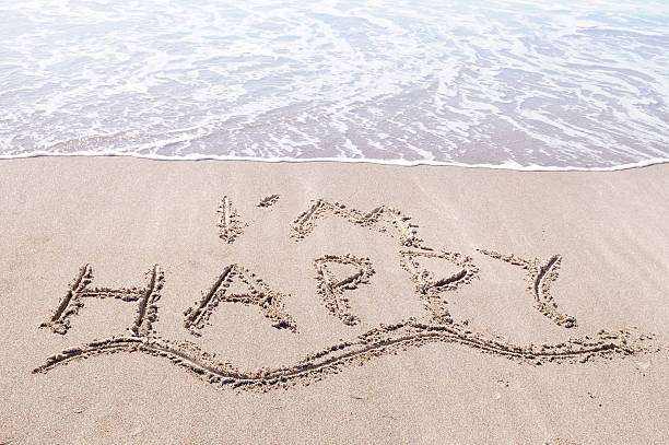 istock I'M Happy Message in the Sand 182709119