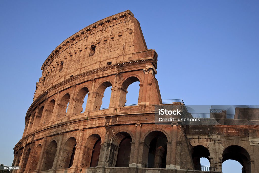 Colosseum at Sunset, Rome, Italy  Amphitheater Stock Photo