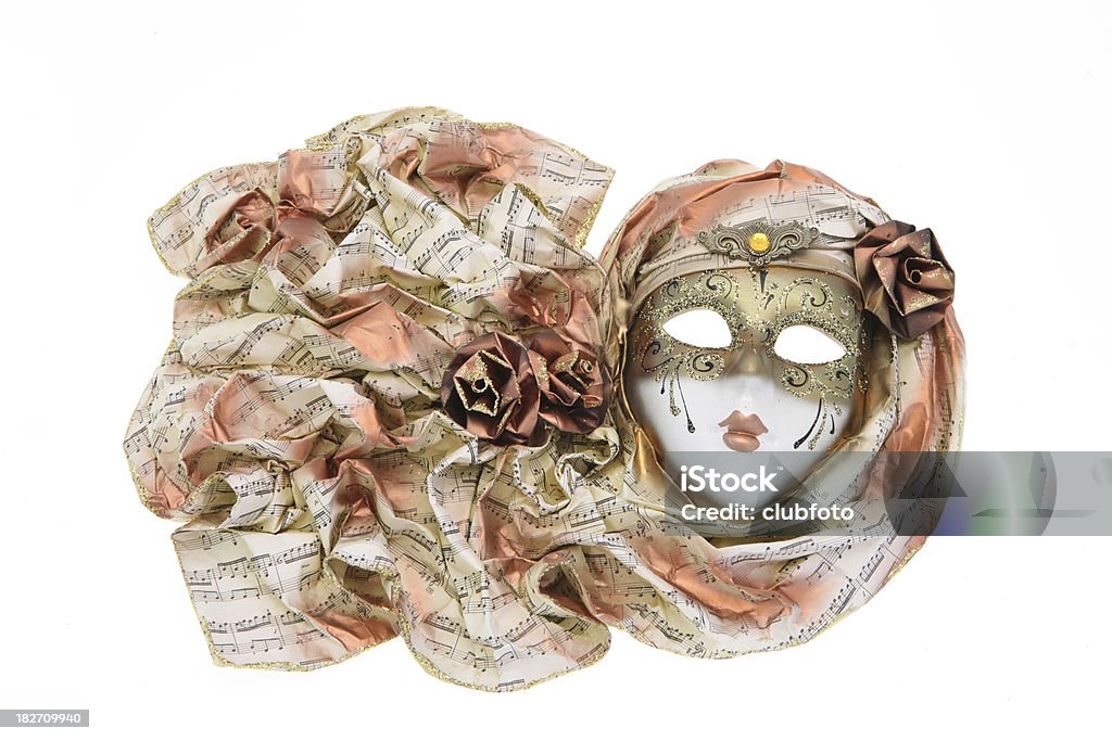 Masque de carnaval de Venise-isolé sur fond blanc - Photo de Accessoire de déguisement libre de droits