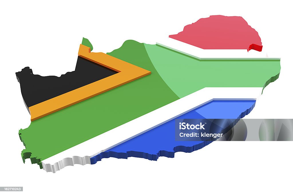 Южная Африка-карта и флаг - Стоковые фото International Team Soccer роялти-фри