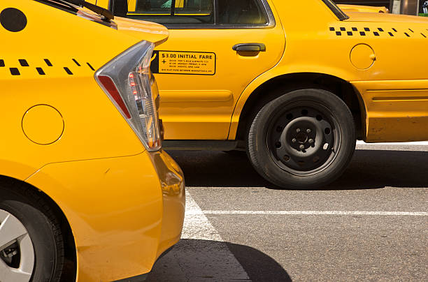 istock Yellow taxis in abstract 182710294