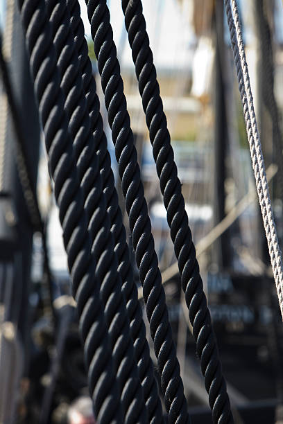 istock Heavy Duty Ropes Part of Rigging 15th Century Sailing Ship 182710372