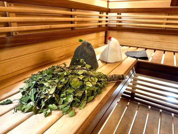 istock Interior of a Russian bathhouse. 1827126222