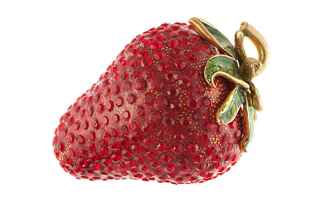 rubino a forma di fragole - brooch jewelry antique gem foto e immagini stock