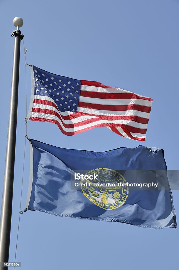 Nebraska y el parque temático Six Flags - Foto de stock de Azul libre de derechos