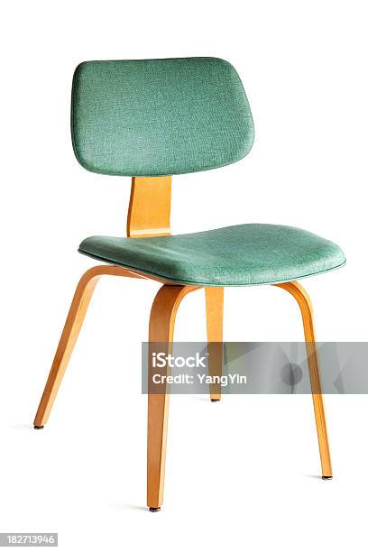 1950s Period Furniturebent Wood Dining Chair Isolated On White-foton och fler bilder på Stol