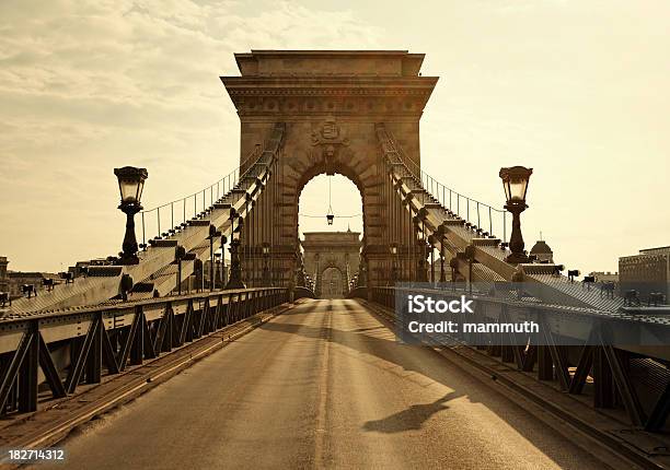 Ponte Delle Catene Di Budapest - Fotografie stock e altre immagini di Accendino a gas - Accendino a gas, Attrezzatura per illuminazione, Budapest