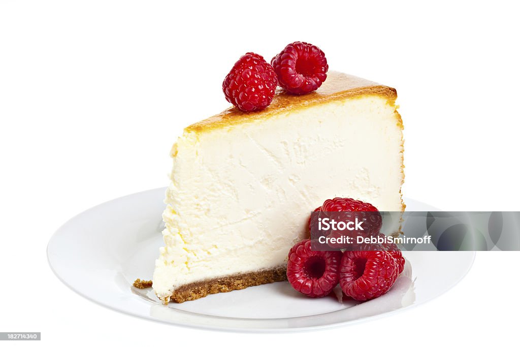 Cheesecake ai lamponi - Foto stock royalty-free di Torta di ricotta
