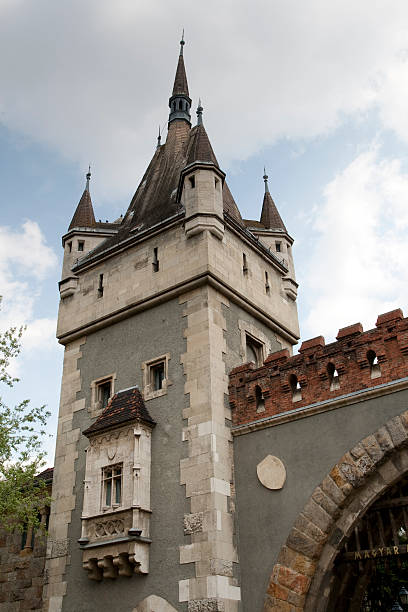 Budapest, Hungary - June 18, 2014: Tourist climbing the Fisherman's Bastion.