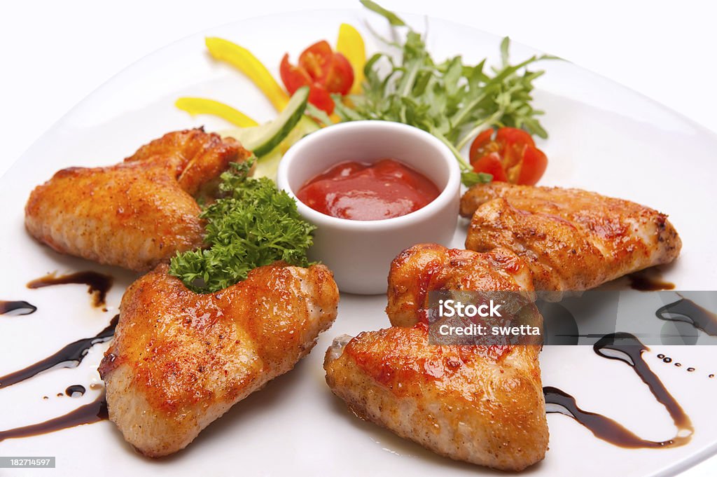 Asas de Chicken - Royalty-free Alface Foto de stock