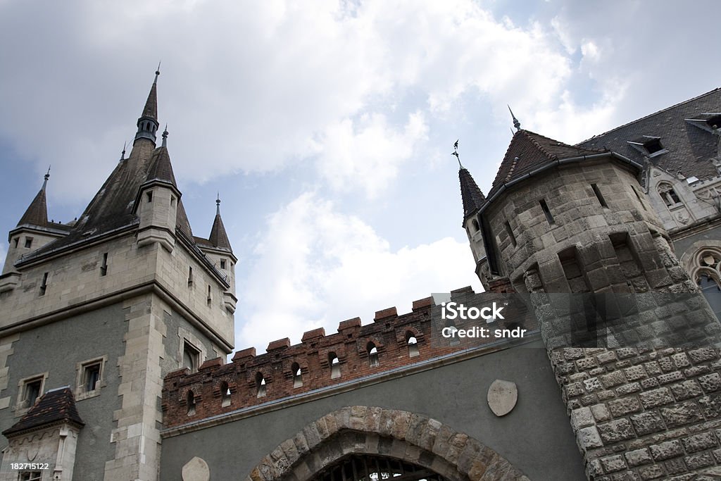 Castelo de Vajdahunyad em Budapeste - Foto de stock de Arquitetura royalty-free