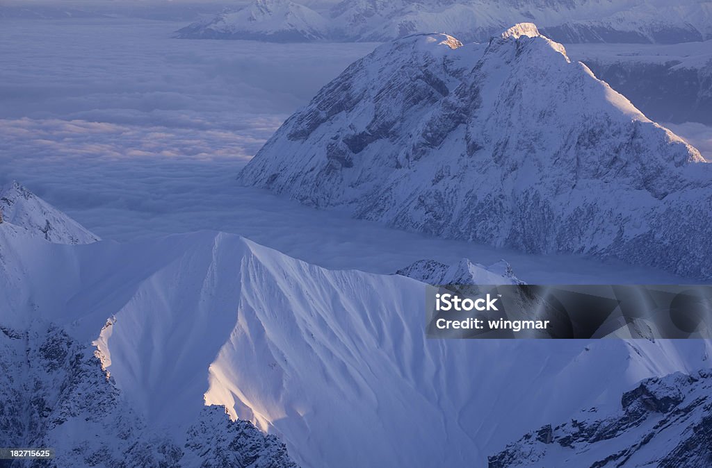 Vista do Monte Zugspitze, Baviera, Alemanha - Royalty-free Aberto Foto de stock