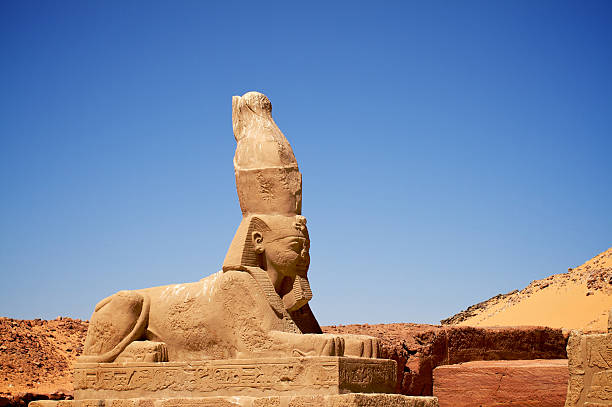 Wadi El Seboua Sphinx stock photo