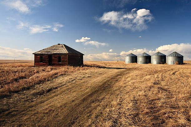 istock Abandoned Farmhouse and Granaries 182716048
