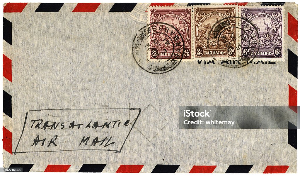 Briefumschlag Gepostet von Barbados in 1941 - Lizenzfrei Alt Stock-Foto