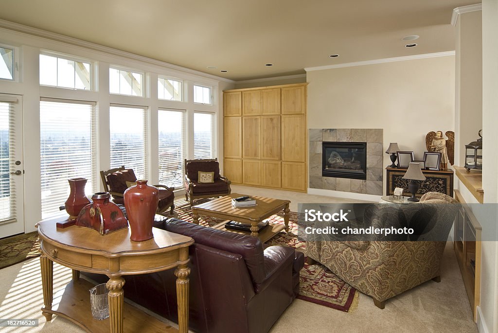 Sala de estar moderna - Foto de stock de Poltrona royalty-free