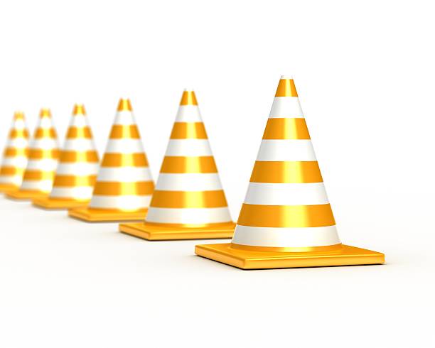 traffic cones stock photo