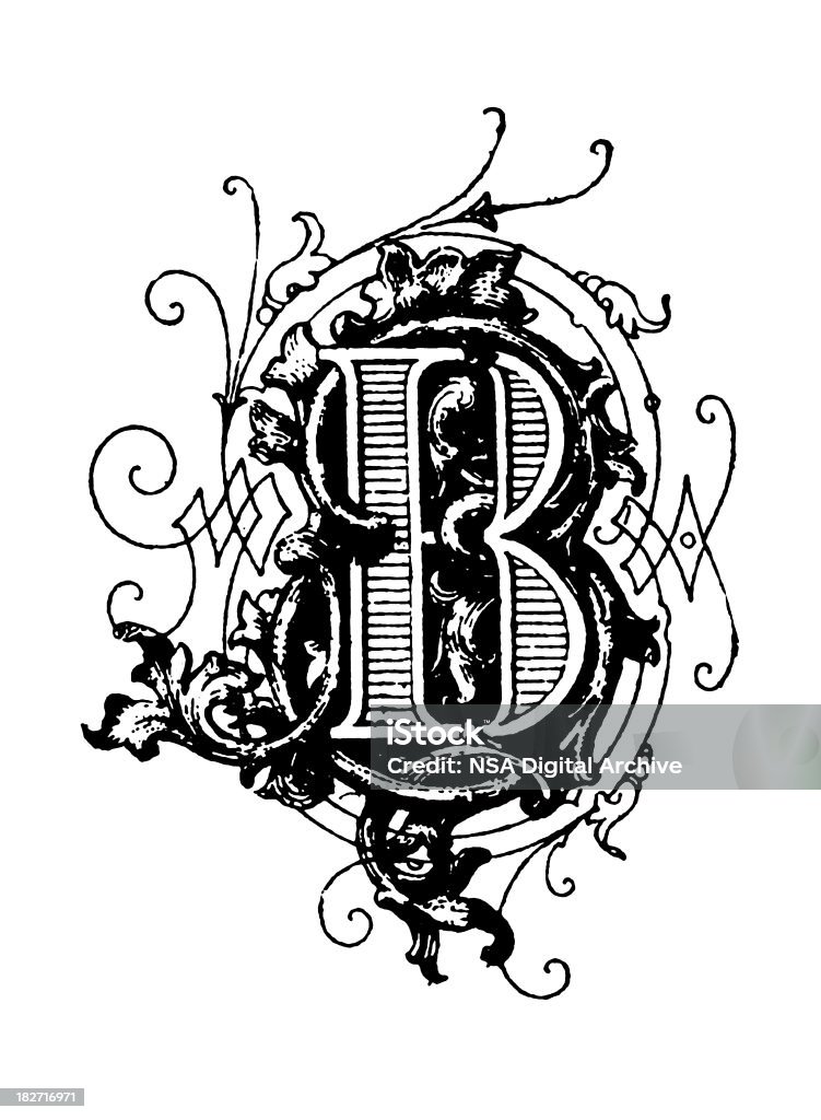 Inesattezze delle decorazioni/Lettera B - Illustrazione stock royalty-free di Decorazione festiva