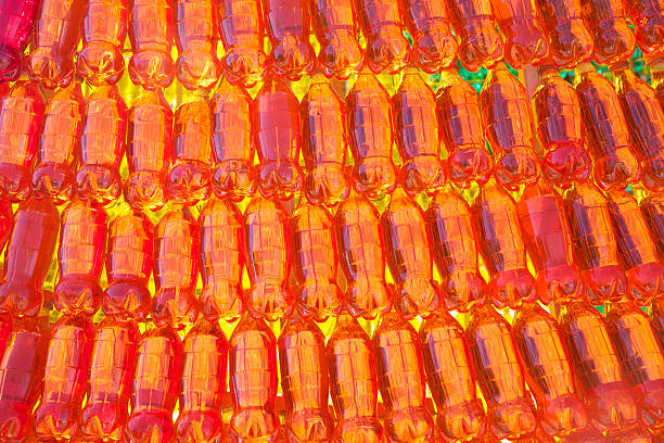 istock Arrangement Of Orange Colored Bottles, Background 182716989