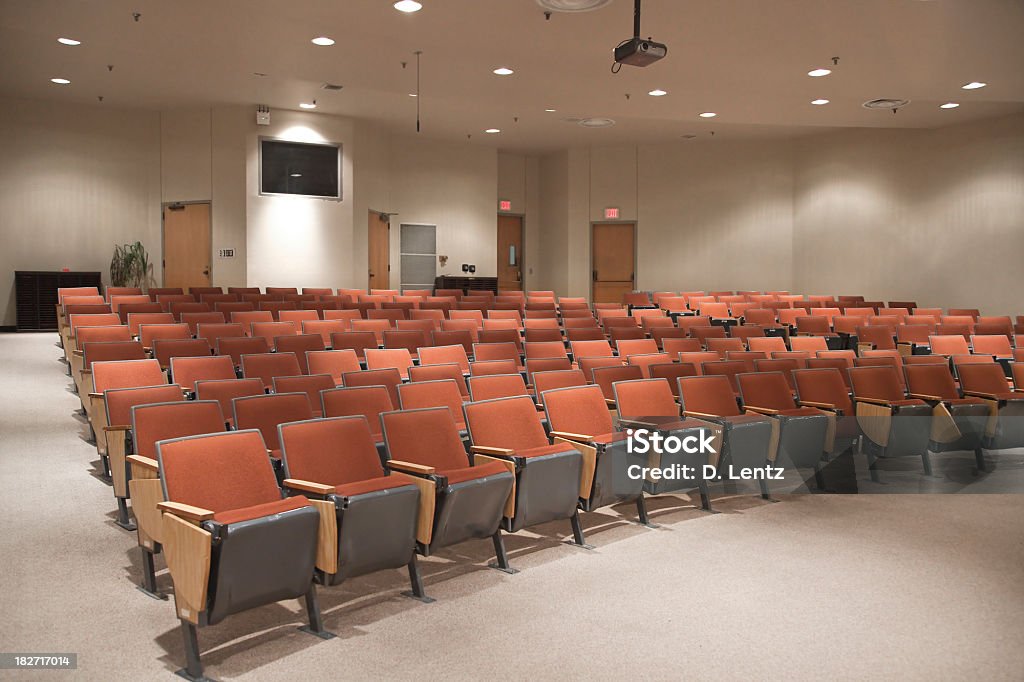 Lecture Hall Theater seating in a college lecture hall. Arts Culture and Entertainment Stock Photo