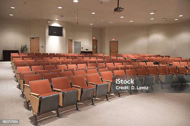 Lecture Hall Stock Photo - Download Image Now - Arts Culture and Entertainment, Auditorium, Chair
